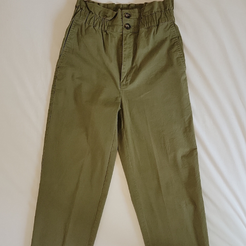 Madewell Green Chinos Straight Leg Cotton